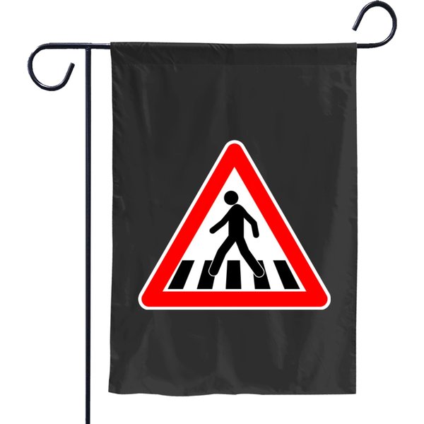 Pedestrian Crossing Garden Flags-image