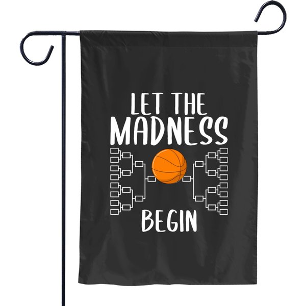 College Basketball March Tournament Let Madness Garden Flags