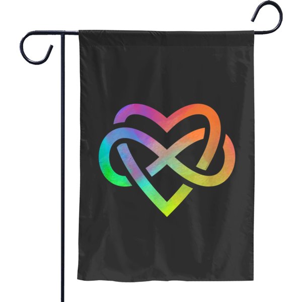 Polyamory Infinity Heart Symbol Neverending Love Garden Flags-image