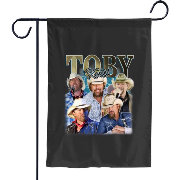 Vintage 90S Toby Keith Garden Flags-image