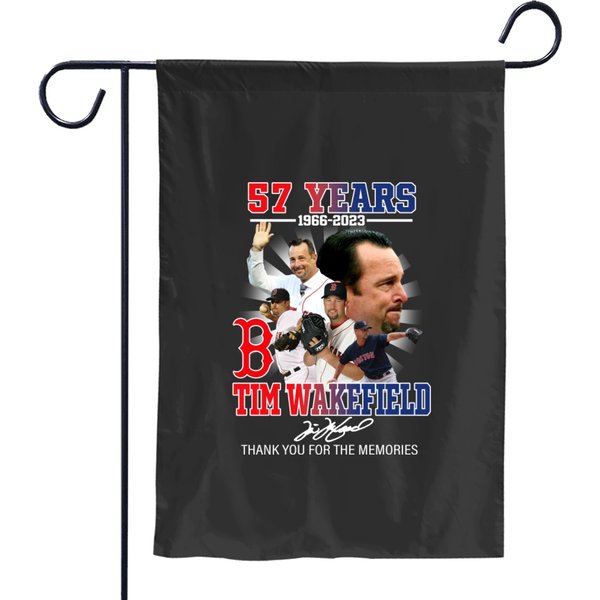 Tim Wakefield Garden Flags, Rip Tim Wakefield 1966-2023 Thank You Garden Flags