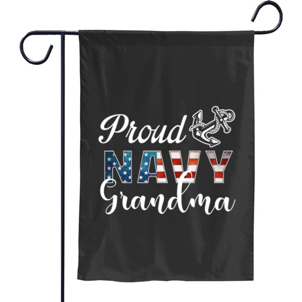Proud Navy Grandma Military Grandma Hoody Gift Garden Flags Garden Flags-image