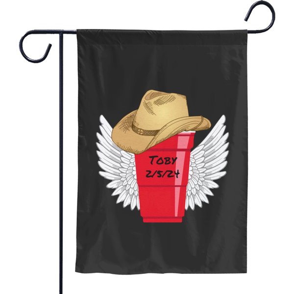 Toby Keith In Memory Red Solo Cup Wings Garden Flags
