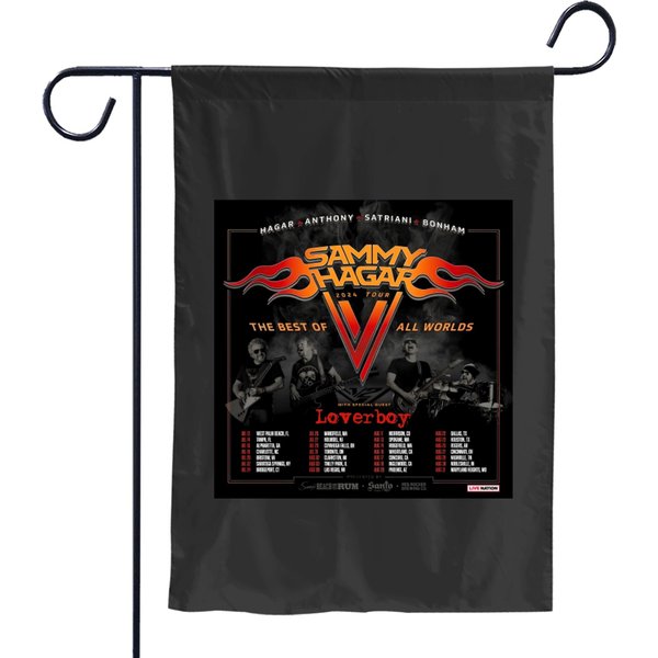 Sammy Hagar The Best Of All World Tour 2024 With Loverboy Garden Flags-image