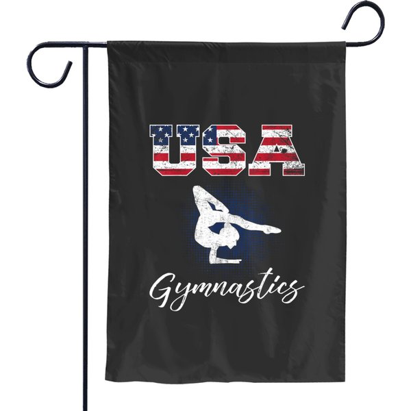 Usa American Flag Gymnastics Gymnast Garden Flags-image