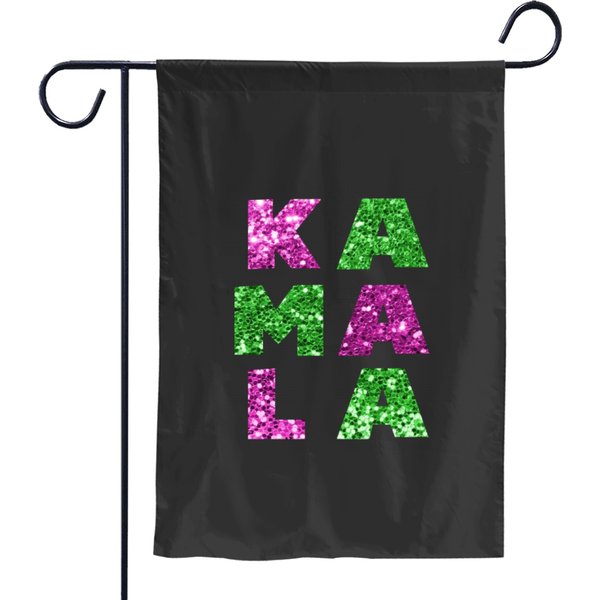 Vice President Kamala Harris Pink And Green Aka Garden Flags-image