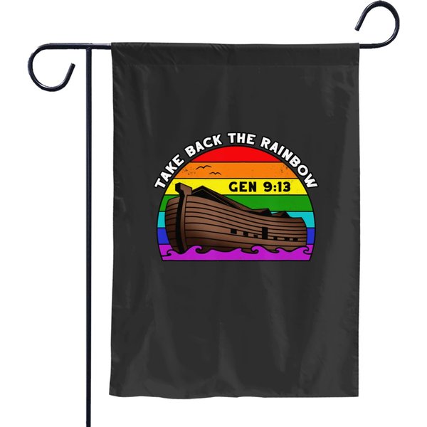 Noah's Ark Genesis 913 Taking Take Back The Rainbow Garden Flags