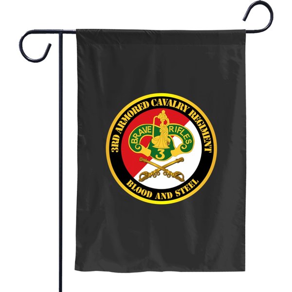3Rd Armored Cavalry Regiment Blood And Steel Garden Flags-image