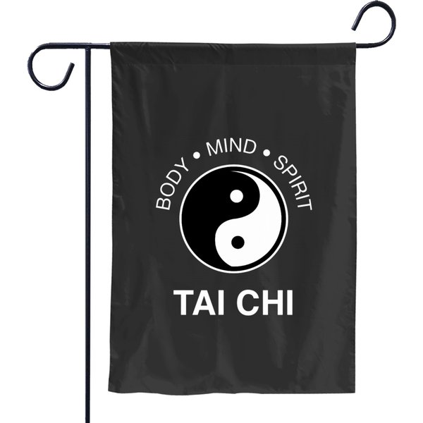 The Art Tai Chi Body Mind Spirit Yin Yang Garden Flags Garden Flags-image