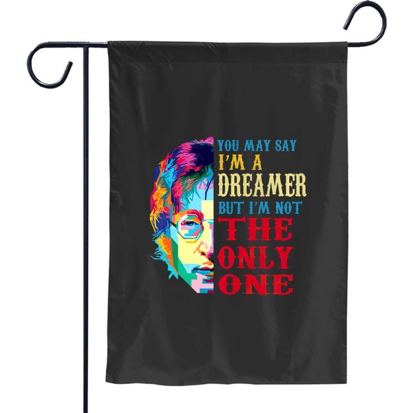 J Lennon Imagine Garden Flags, Men's Women's Sizes (Met-042) Garden Flags-image