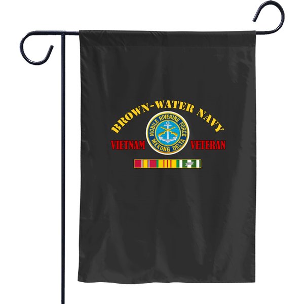 Brown-Water Navy Vietnam Veteran Father Day Garden Flags-image