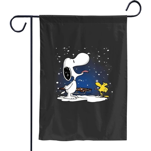 Snoopy Snow Garden Flags-image