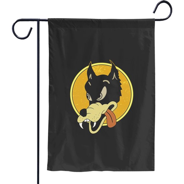 Jerry Garcia Wolf Garden Flags