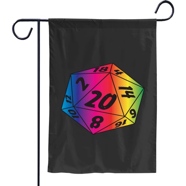 Rainbow Dice Garden Flags