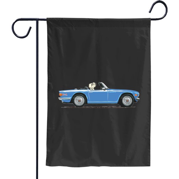 French Blue Color Tr6 – The British Sports Car Garden Flags-image