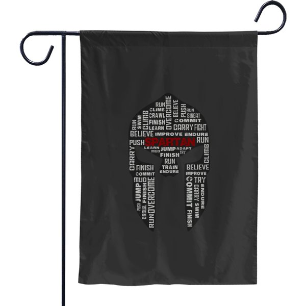 Spartan Race Helmet Garden Flags
