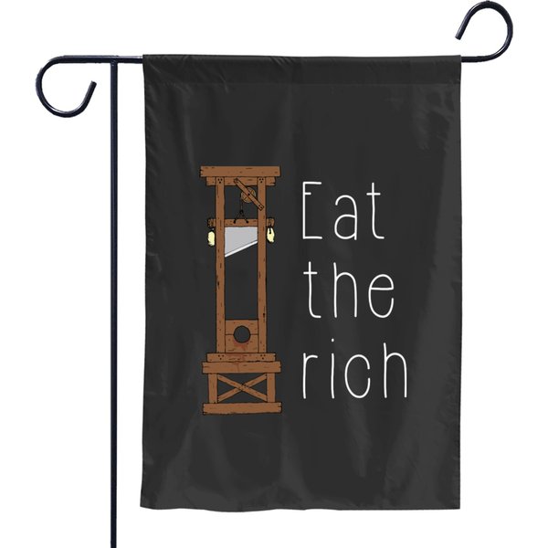 Guillotine Eat The Rich Garden Flags-image