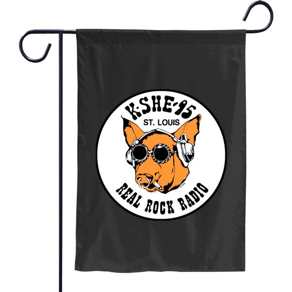 Kshe 95 Real Rock Radio Station Garden Flags-image