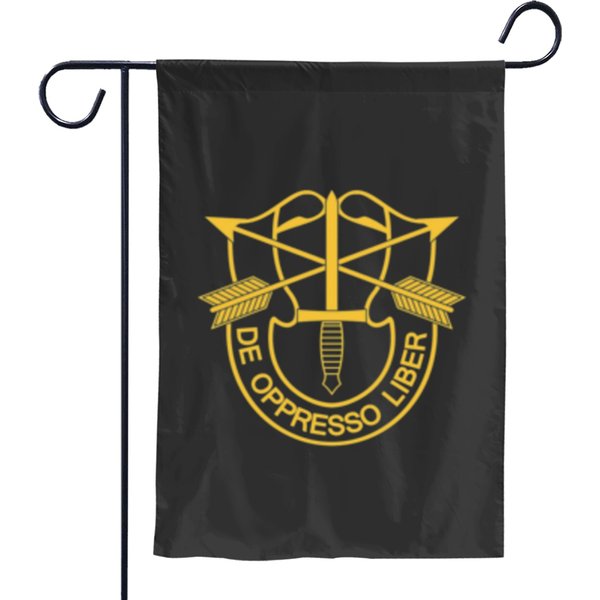 Us Armyss Special Forces Sfg Green Beret De Oppresso Liber Garden Flags-image