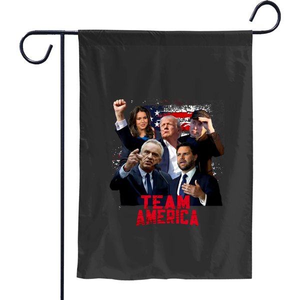 Team America, Trump Vance Musk Kennedy Gabbard Garden Flags-image