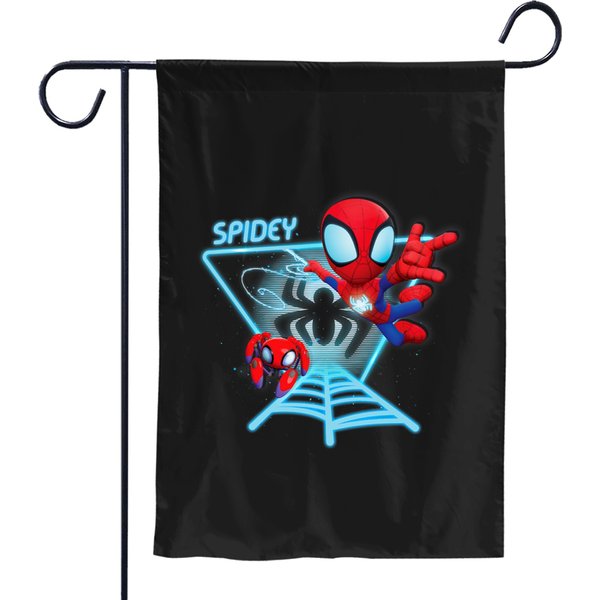 Spidey And His Amazing Friends Spidey Hologram Garden Flags-image