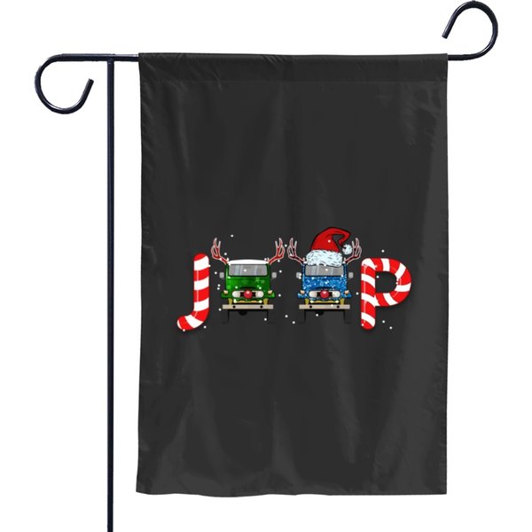 Jeep Christmas Garden Flags