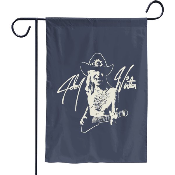 Vintage Johnny Winter Garden Flags Texas Tour Concert 80S-image