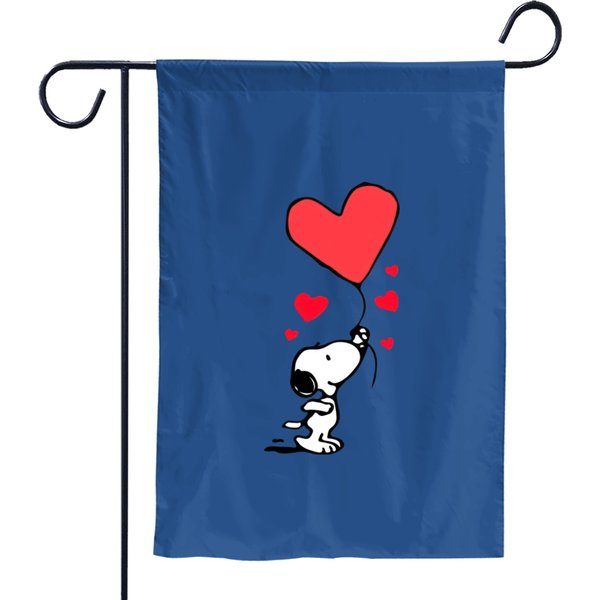 Snoopy Heart Balloon Valentine's Day Garden Flag-image