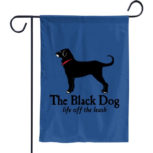 The Black Dog Logo Life Off The Leash Garden Flags