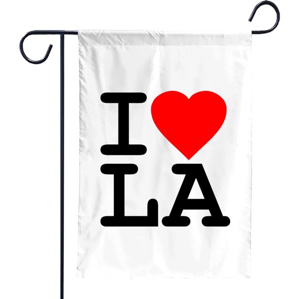 I Love La Los Angeles Garden Flags-image