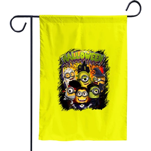 Minions Halloween Garden Flags Unisex Jersey Short Sleeve Garden Flags