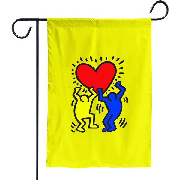 Keith Haring Dance Together - Keith Haring Dance Together Garden Flags-image