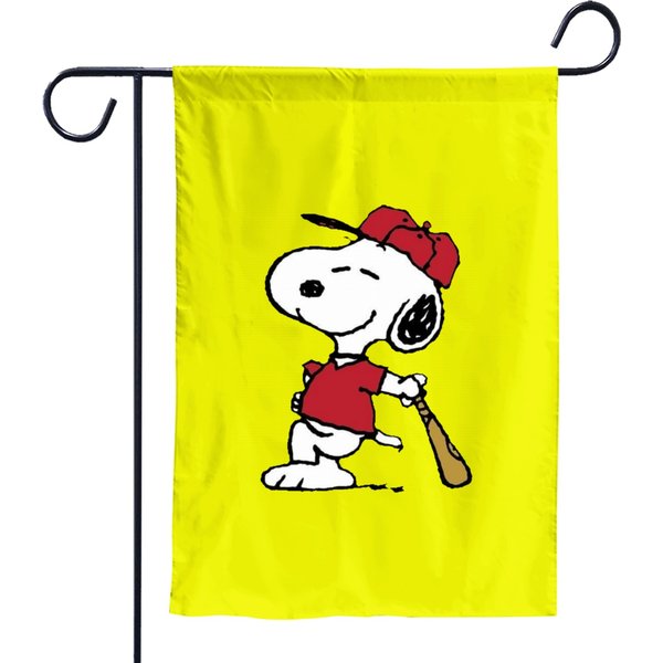 Snoopy Baseball Garden Flags-image