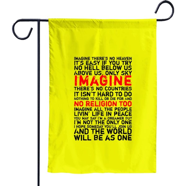 Imagine Lennon Unisex Garden Flags Lyrics-image