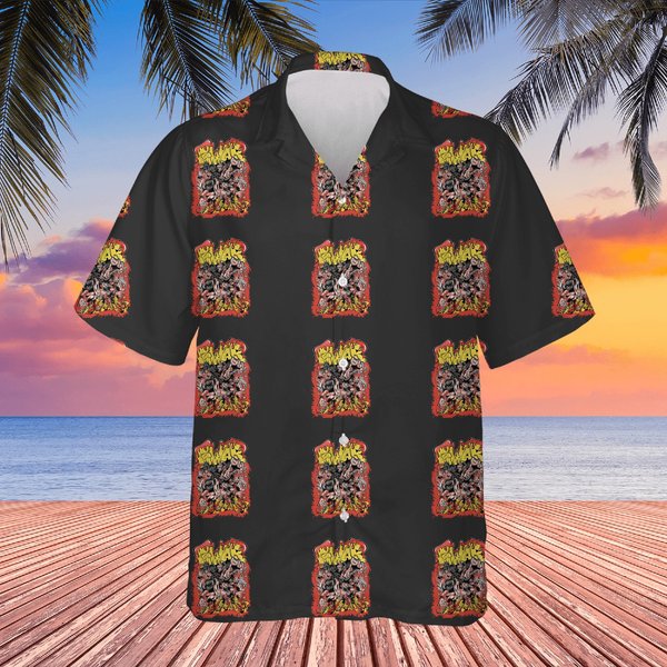 Gwar Band Heavy Metal 1984 Hawaiians Black Fullsize S-5Xl-image