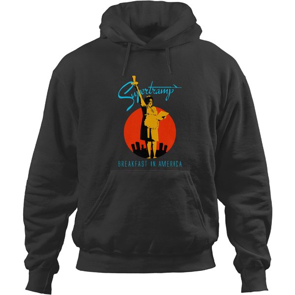 Supertramp Breakfast In America Orange Clear Discover Cool Volbeat T Shirt Sports Mens Tops Hoodies-image