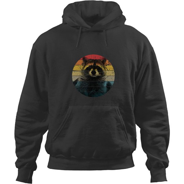Racoon Hoodies - Black - Xl - Adult - Unisex, Gift Racoon Hoodies - Black - Xl - Adult - Unisex-image