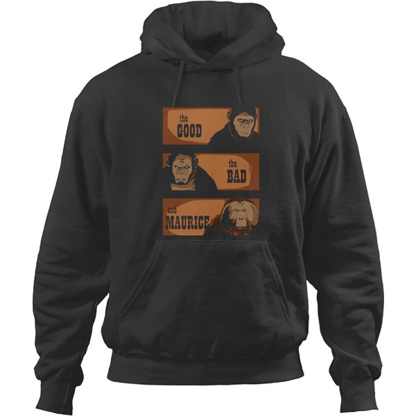 The Good, The Bad And Maurice The Good, The Bad And Maurice Colorful Baboon Abstract! Colorful Baboon Abstract! Hoodies-image