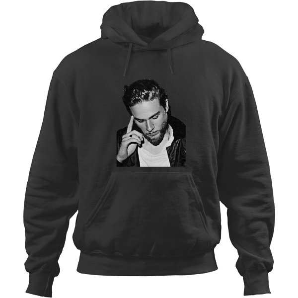 Handsome Charlie Hunnam Black And White Hoodies-image