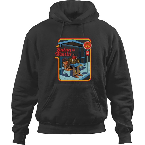 Satan Is Waitin Hoodies-image
