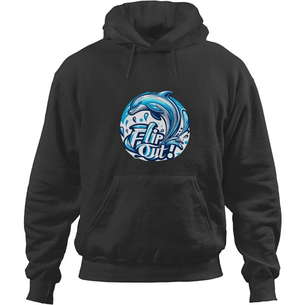 Dolphin Flip Out Of The Waves Ocean Marine Mammal 1 Hoodies-image