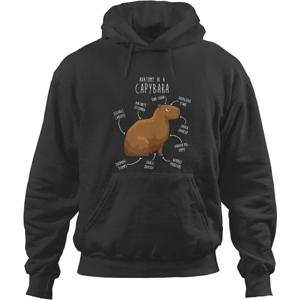 Capybara Capybara Anatomy Hoodies-image