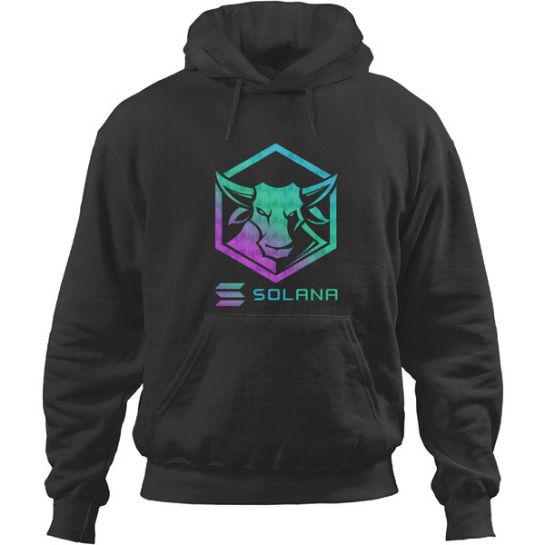 Solana Sol Crypto Bull Hoodies-image