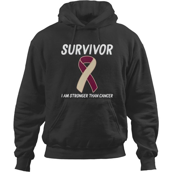 Throat Cancer Survivor I Am Stronger Than Cancer Hoodies-image