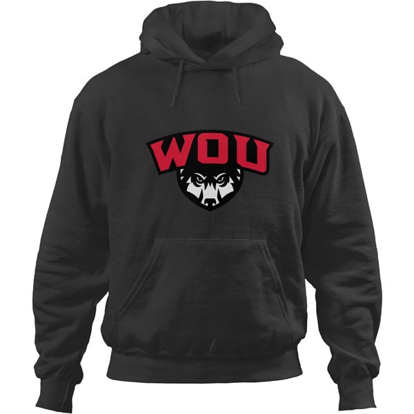 Western Oregon University Wolves Design Hoodies-image