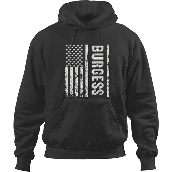 Burgess Last Name Funny Surname Team Burgess Family Reunion T Hoodies