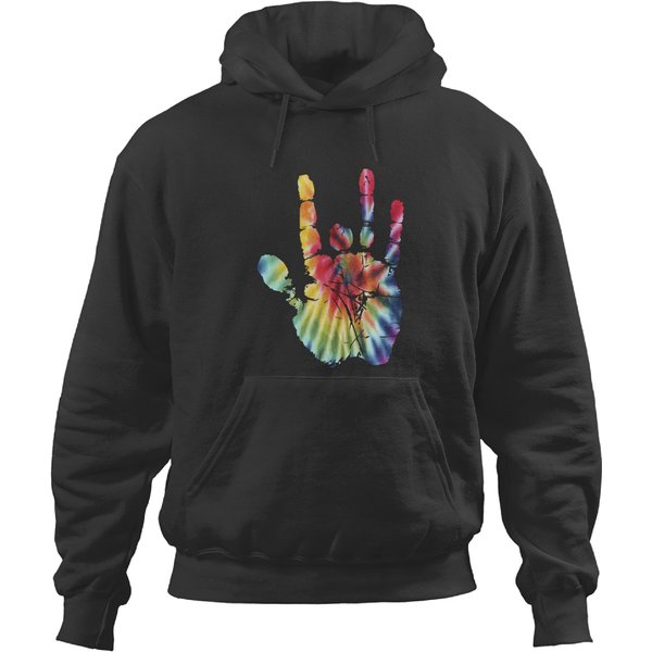 Tie Dye Jerry Garcia Hand Hoodies