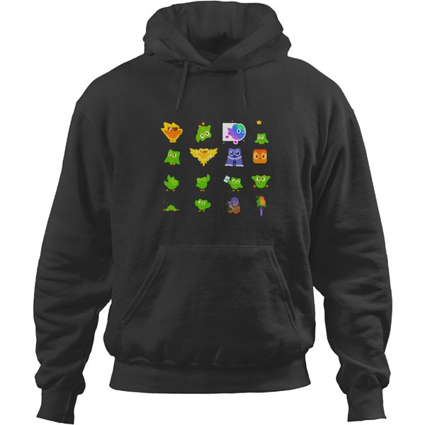 Duolingo Emotions Sticker Pack19 Hoodies