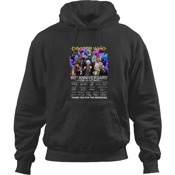 Doctor Who 60Th Anniversary 1963 2023 Signature Hoodies, Gift Fans Hoodies-image