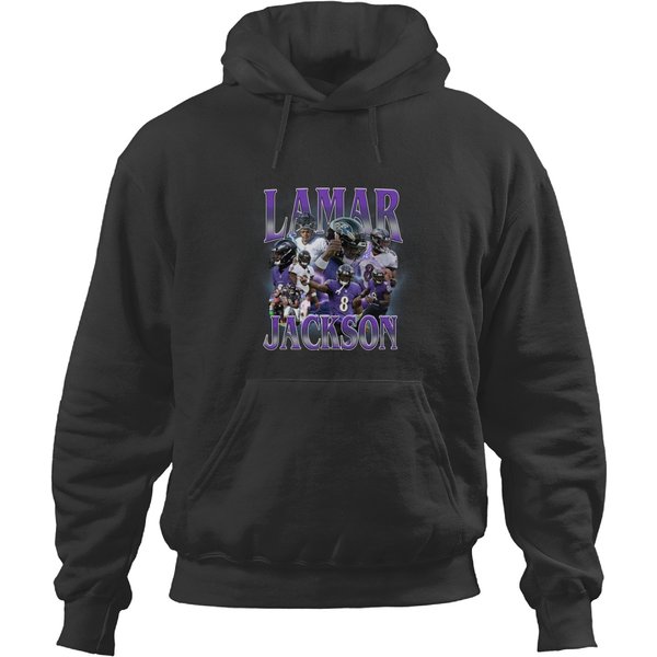 Lamar Jackson Vintage 90S Graphic Style Hoodies, Lamar Jackson Hoodies-image